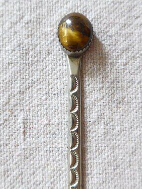 Vintage Native American Tigers Eye Hair Stick